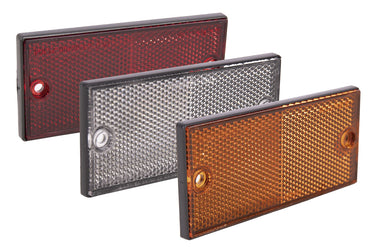 Cofan – Catadióptrico Rectangular Homologado con Agujeros | Disponible en Rojo, Ámbar y Blanco | Medidas 106 x 50 mm